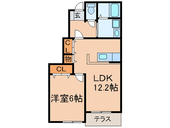 グリーンヒルズ旭 Ｄの物件間取画像